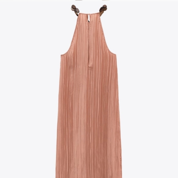 NWOT ZARA wood bead halter dress - Picture 5 of 8